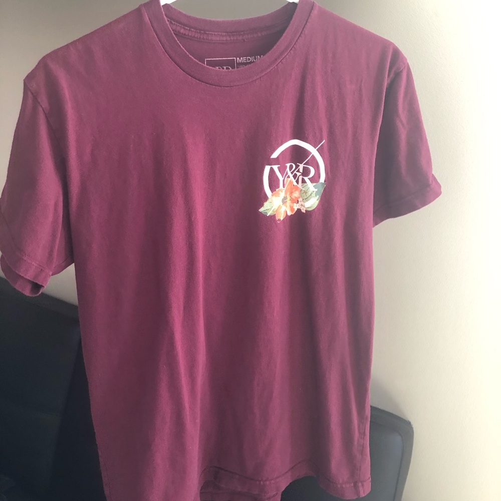 Medium maroon Young & Reckless cotton tshirt